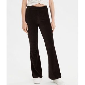 High waisted corduroy flare legging